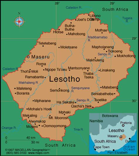 lesotho city|lesotho is located where.
